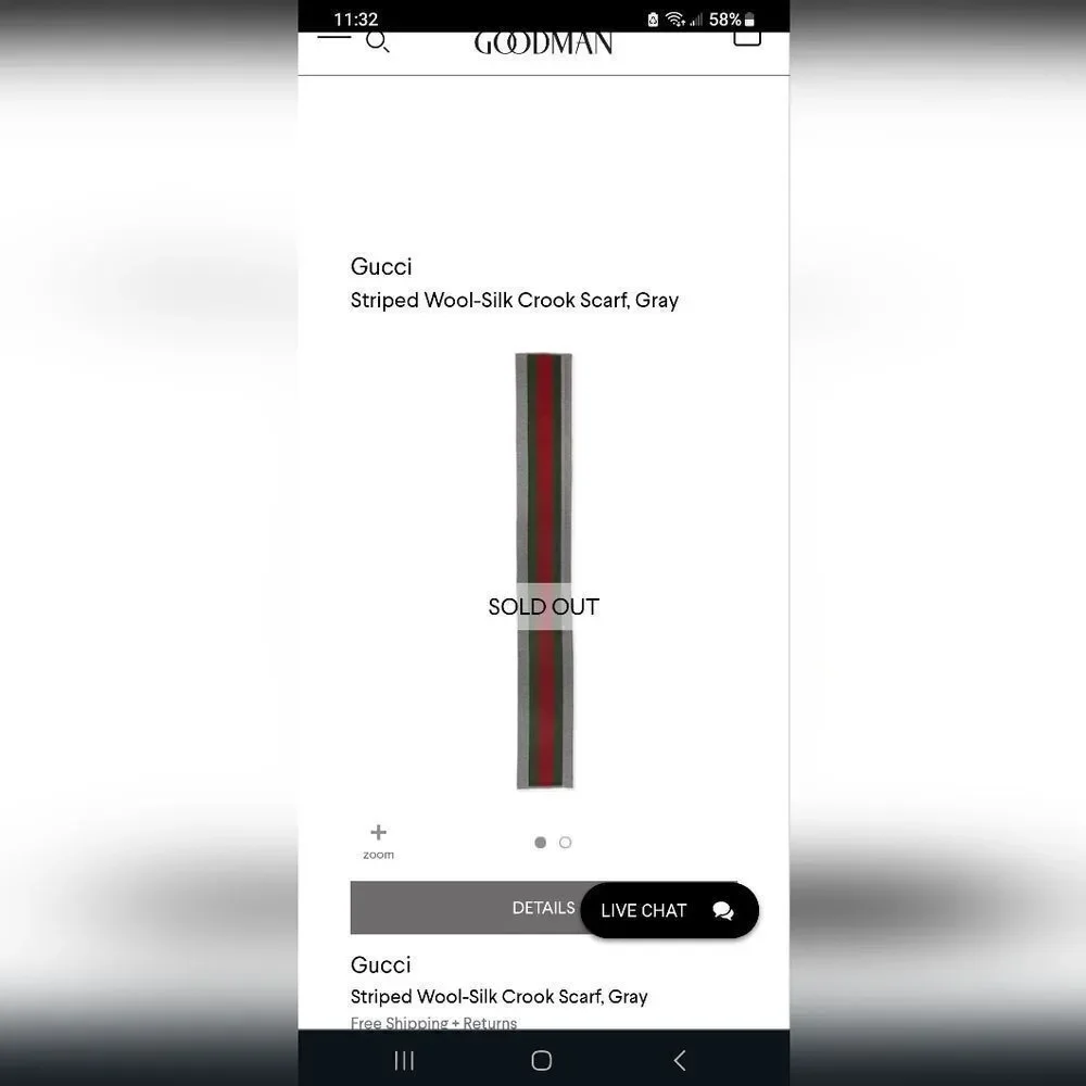GUCCI classic crook scarf